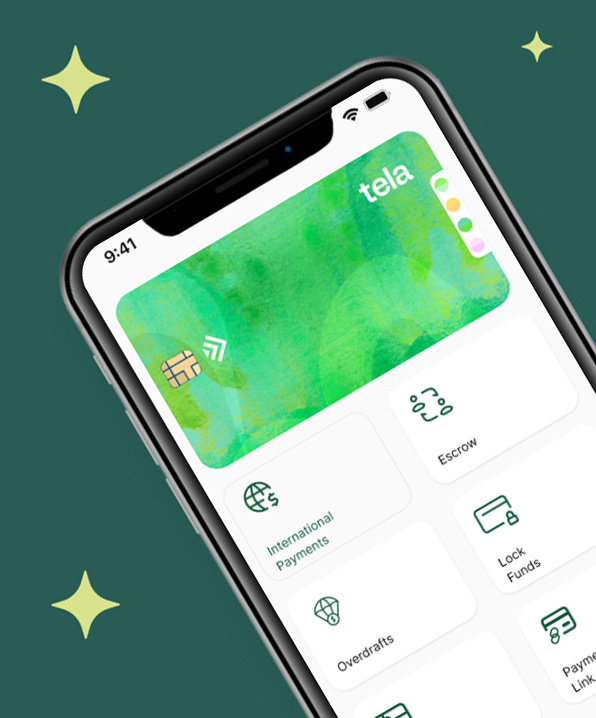 tela mobile app mockup